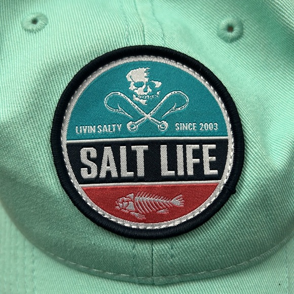 Salt Life Teal and Beige Trucker Hat - Picture 5 of 5